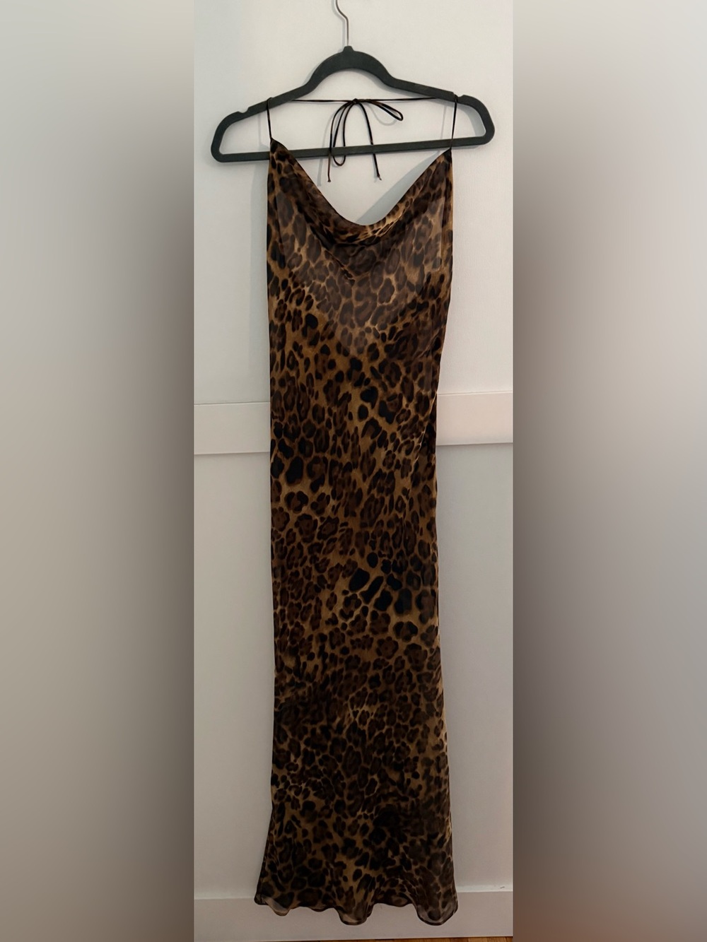 Leopard print sheer dress